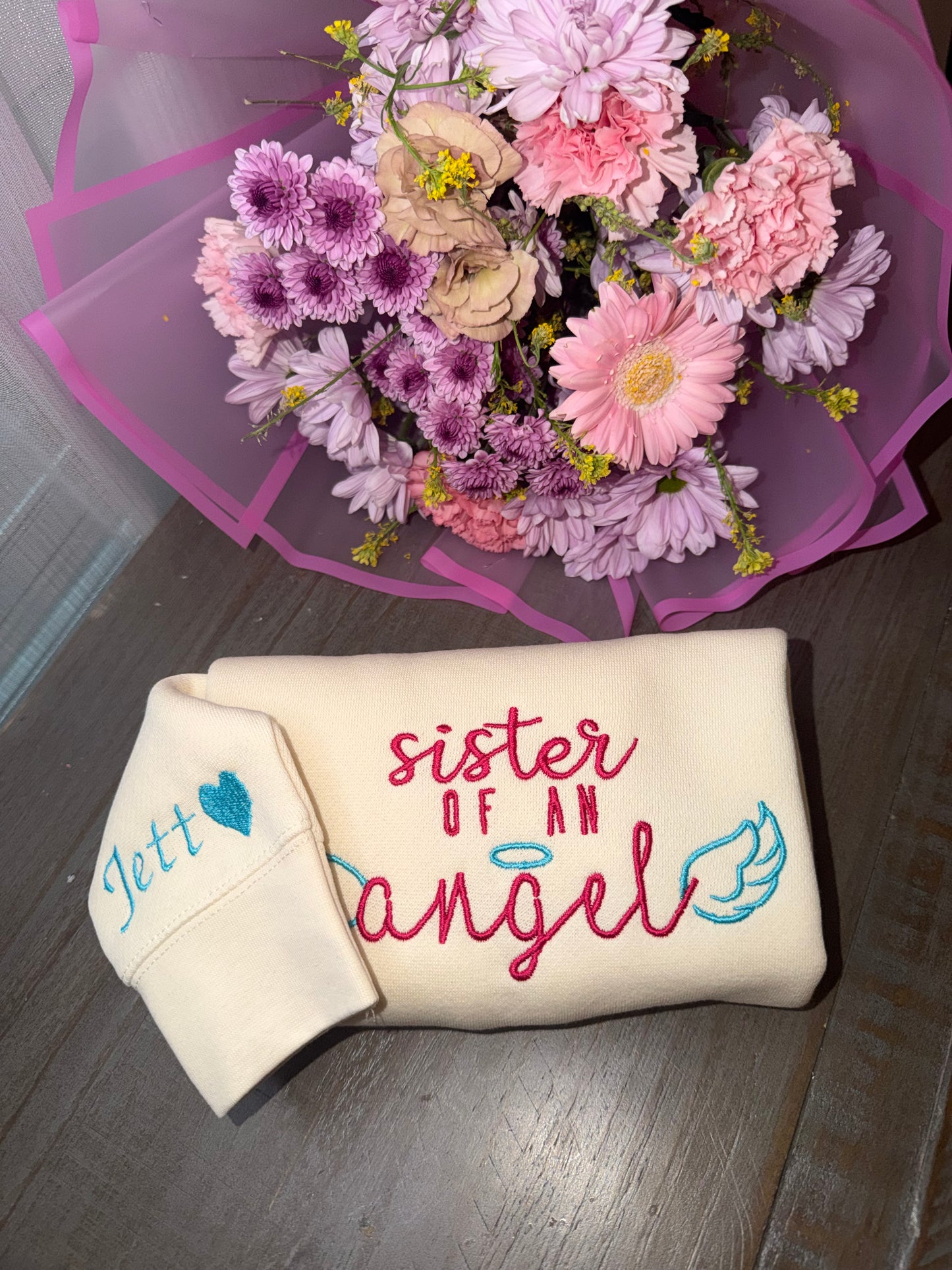 Sister/Brother angel sweater (toddler)
