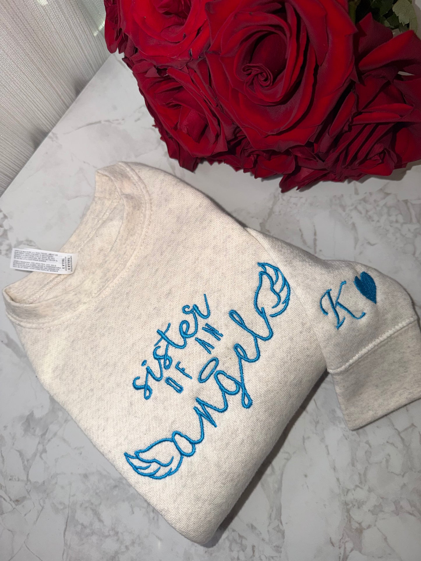 Sister/Brother angel sweater (toddler)
