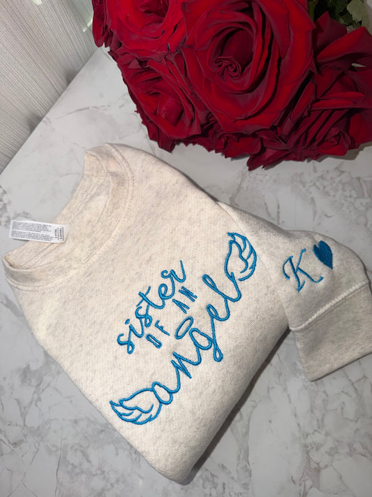 A Sister/Brother angel sweater (toddler)