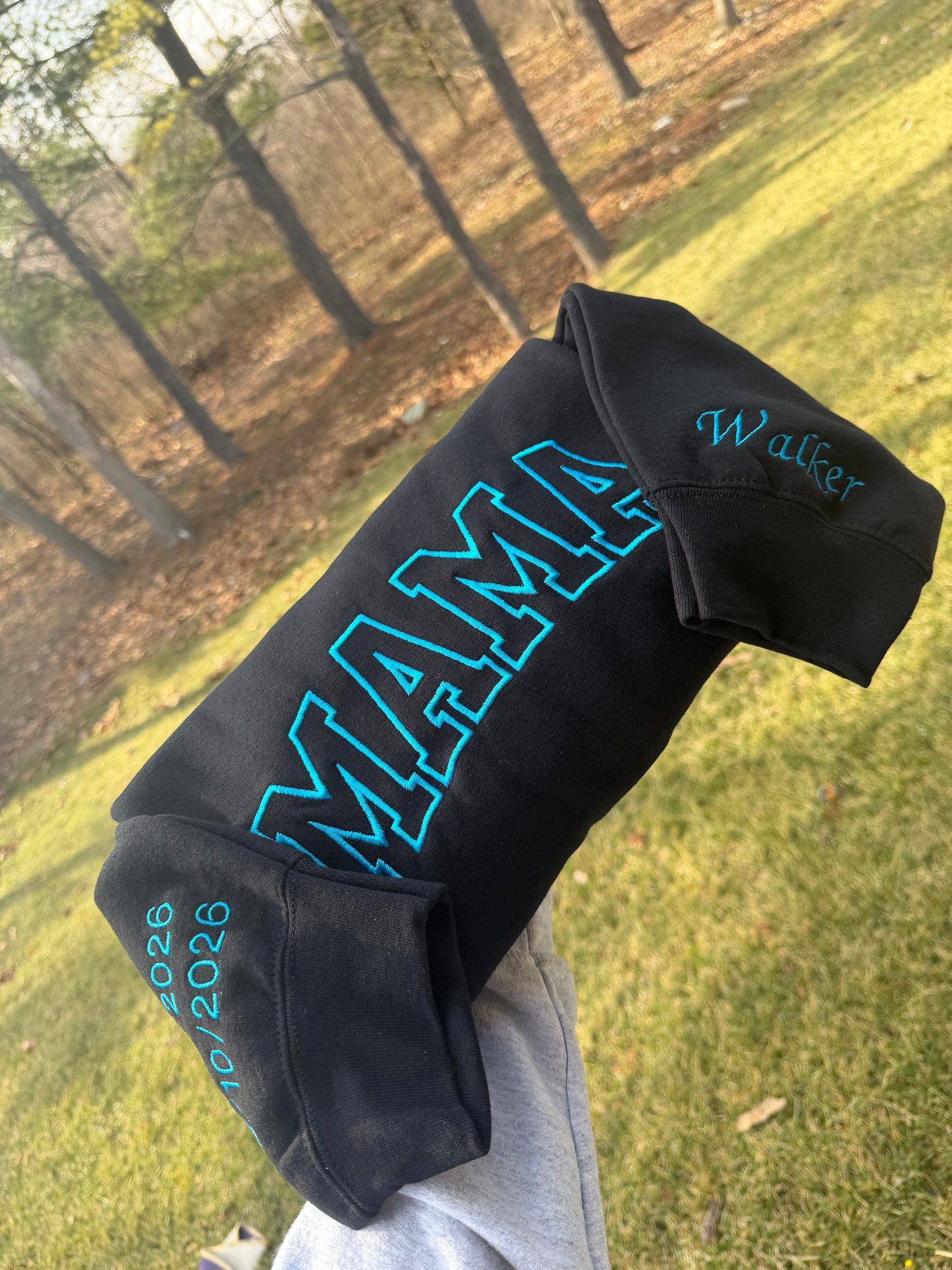 Mama Embroidered Sweater