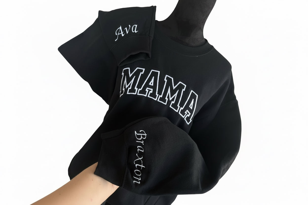 Mama Embroidered Sweater